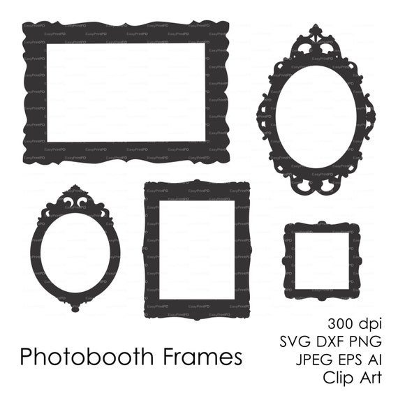 Download Cutting Photobooth Frames 300 dpi svg dxf jpg ai eps