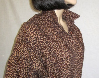 1980's Norma Kamali Leopard Printed Jumpsuit