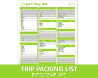 camping list excel