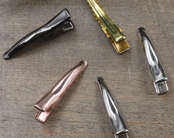 Bulk 100 pcs hair clips Blanks Brass base