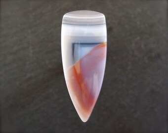 Piranha Agate Cabochon from Brazil. Designer agate cabochon.