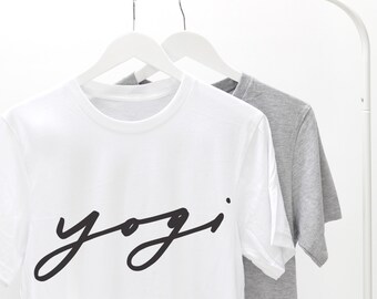 Yogi Unisex Tshirt - yoga tee - yoga t shirt - typography t shirt - yogi t shirt - slogan t shirt - love yoga