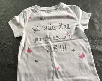 Tee shirt pregnancy announcement girl...