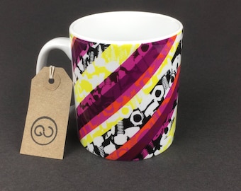 Beautiful, stylish and utterly unique 'BOLTR' ceramic coffee mug. By The Good Continuation Design Company.