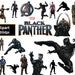 22X Black panther clipart png - printable Digital Clipart Graphic Instant Download