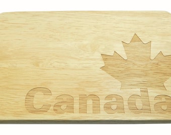 Breakfast Board Canada Brotbrett Canada Engraving-Breakfast board-engrave-Maple Leaf