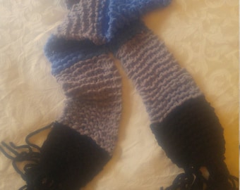 Hand Knit SUPER SOFT Chunky Cotton Scarf- extra long