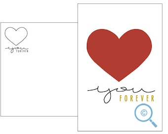 Love u forever postcard card