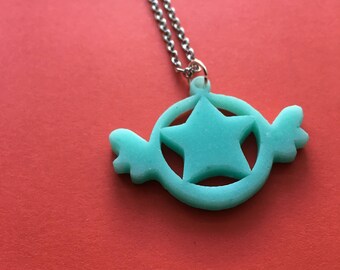 Water-green Epoxy resin Pendant