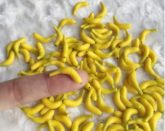 Miniature Banana,Miniature Fruit,Miniature Sweet,Miniature Jewelry,Doll and Miniature,handmade Miniature,Miniature Accessories,Miniatues