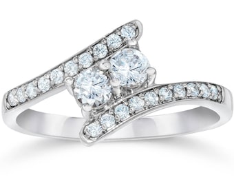 1/2CT Forever Us Diamond Two Stone Ring White Gold
