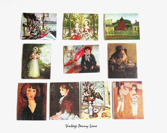 Vintage Art Print Lot, Canvas Painting Collection
