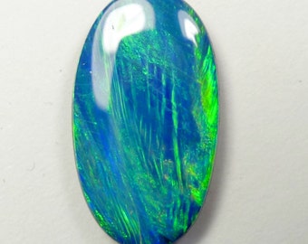 Shimmering - Natural Australian Opal Cabochon - Opal Doublet - Coober Pedy Opal - Designer Cabochon - Gemstone Supplies X36