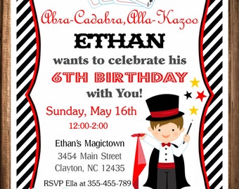 magic show invitation girls magic show birthday invitation magic themed birthday invitations
