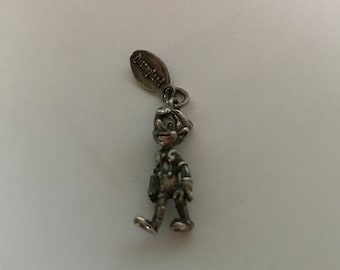 Vintage sterling silver Pinocchio WITH tag Walt Disney Productions