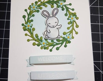 New Baby/New arrival/Baby's Birth card/BOY