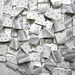 MOSAIC China Tiles - GRAY Stripes and Polka Dots - English Churchill Plates - 50 Tiles