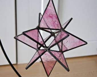 Stained Glass Moravian Star Sun Catcher
