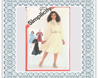 Simplicity 5284 (1981) Misses' pullover dress in two lengths - Vintage Uncut Sewing Pattern