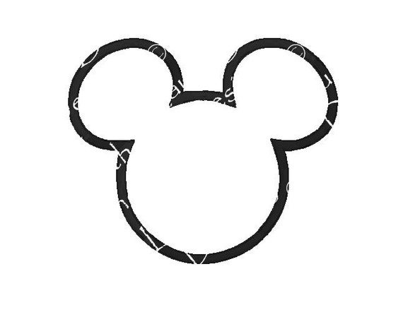 Mickey Mouse Applikation Kopf Gesicht Digital Design voller