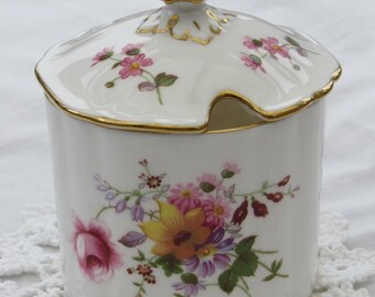 Vintage Preserve Jar, Royal Crown Derby Posies, Bone China Preserve Jar, Jam Pot, Honey Pot, Porcelain Tableware