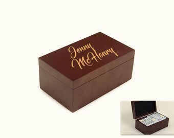 Personalized Laser Engraved Dominoes Set - Custom Dominoes Game - Custom Games - Personalized Dominoes - Dominoes