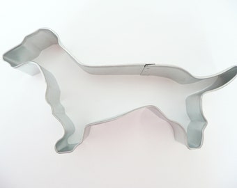 4" wide Dachshund Cookie Cutter Dog Stainless Steel Fondant Stocking Stuffer Tin Plated