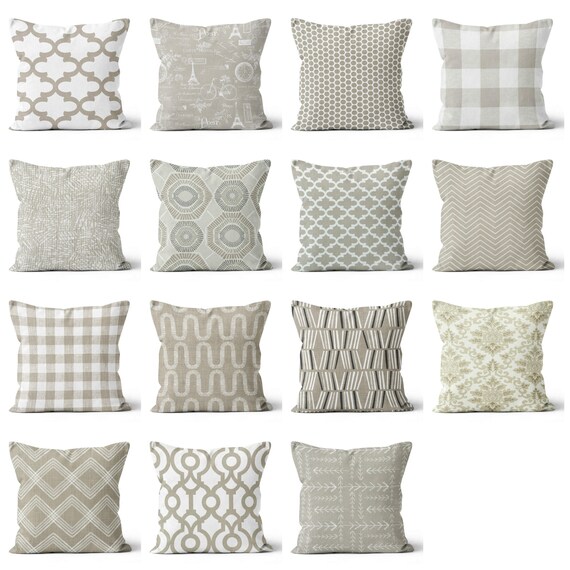 tan pillows taupe pillow cover tan sofa pillow ecru