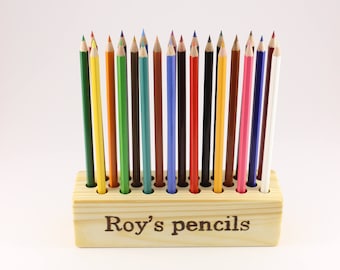 Personalized wooden pencil holder | Pen holder | Personalized desk decor | Personalized wood decor | Wooden office organizer