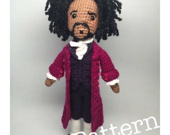 Thomas Jefferson Hamilton Musical Amigurumi Crochet doll Pattern