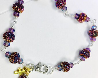 Purple/Blue Beaded Bracelet