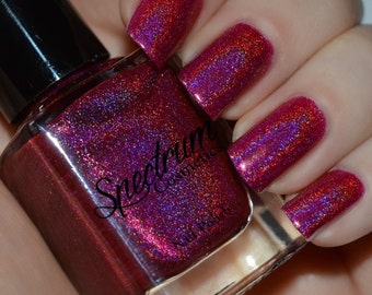 Enchanted Rose Linear Holographic Fuchsia Nail Polish