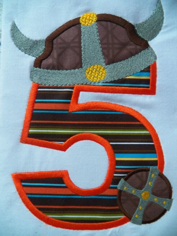 VIKING NUMBERS Single Number Machine Embroidery Design