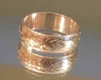 Sterling Silver Engraved Band Ring