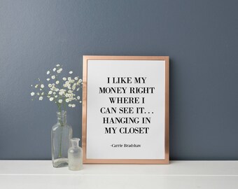 Carrie Bradshaw fashion print