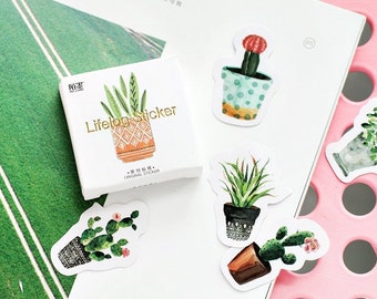 45 Pieces Potted Plants Stickers