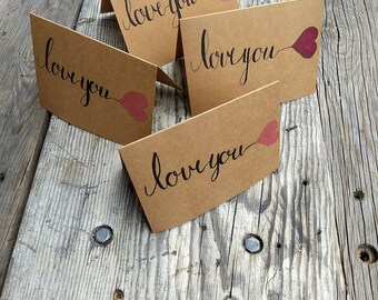 Love you: hand-drawn greeting card