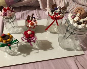 Medium sized jars Fimo and silicone