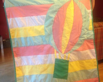 Hot Air Balloon Quilt (Custom Made Applique Quilt)