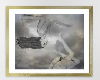 Fragmented Dreams, Retro, Surreal, Fine Art Print Wall Decor