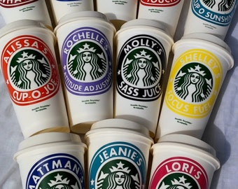Personalized Starbucks Cup / Travel Mug / Teacher Tumbler / Teacher Appreciation / Personalized Gift / Birthday for her / Bridesmaid Gift