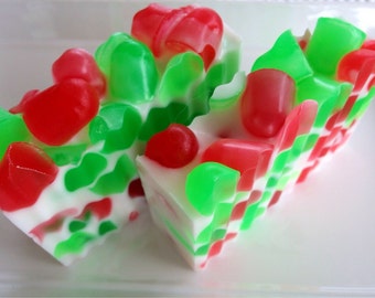Holiday Candy Soap - Christmas Soap - Holiday Soap - Christmas Gift - Stocking Stuffer - Coworker Gift - Friend Gift - Glycerin Soap