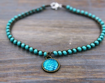 Turquoise Ankle Bracelet - Beaded Anklet - Boho Anklet - Boho Jewelry - Bohemian Ankle Bracelet - Turquoise Anklet - Boho Ankle Bracelet