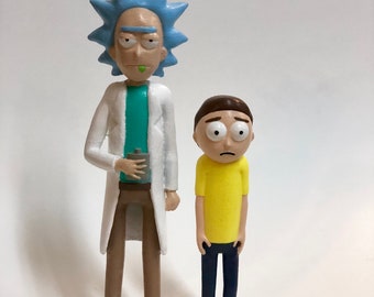 3D Printed Rick and Morty - Hand Painted!