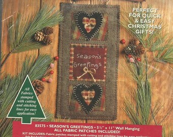 Bucilla PatchWorks Easy Applique Projects "Season's Greeting" Kit