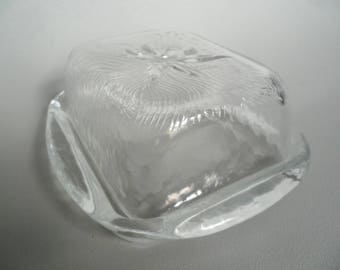 Glass butter dish,old butter dish,butter dish,butter dish with lid,Vintage glassware,glassware,pressed glass,german glassware