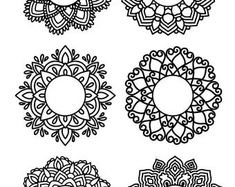 Download Mandala For Monogram Svg For Silhouette - SVG Layered