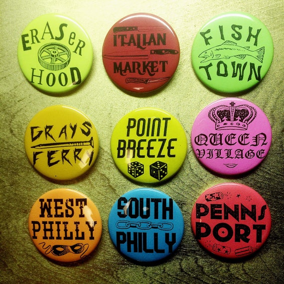 Philadelphia Neigborhood Buttons