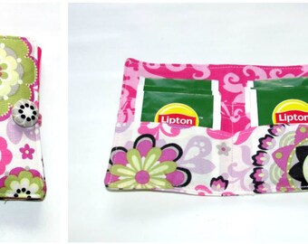 Tea Bag Holder, Wallet for Tea Bag, Tea Bag Wallet, Tea Bag Case, Tea Bag Wallet, Tea Bag Organizer, Travel Tea Bag holder, womens gift idea