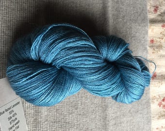 Blue Faced Leicester and silk lace weight yarn